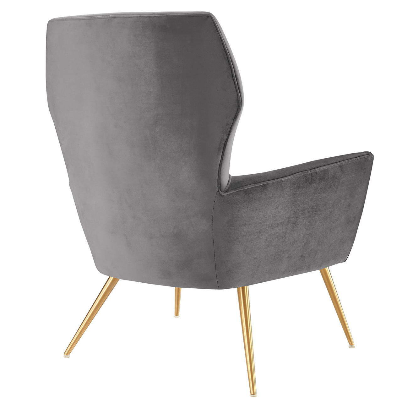 Regina Upholstered Velvet Armchair, Gray