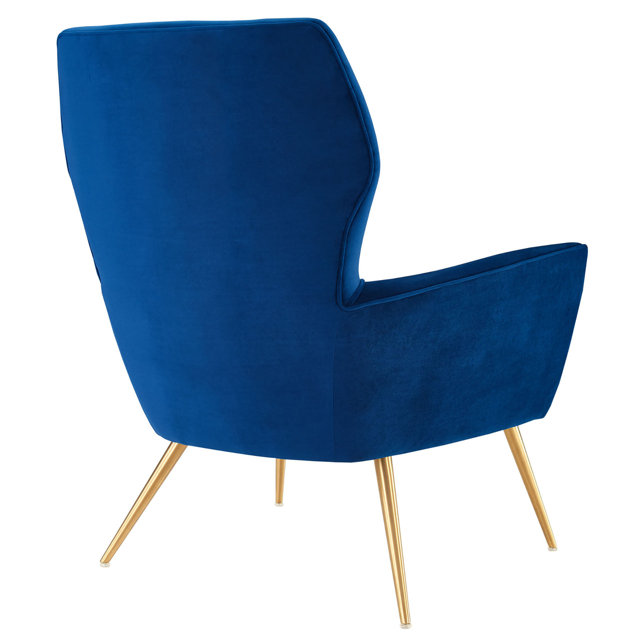 Regina Upholstered Velvet Armchair, Navy
