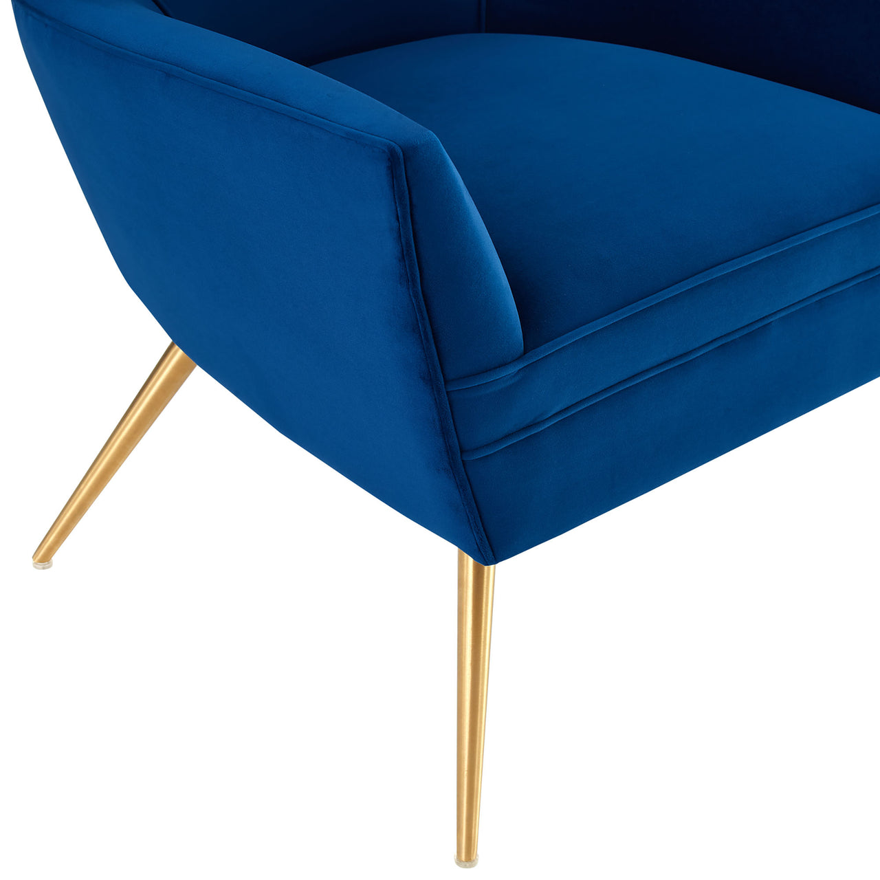 Regina Upholstered Velvet Armchair, Navy