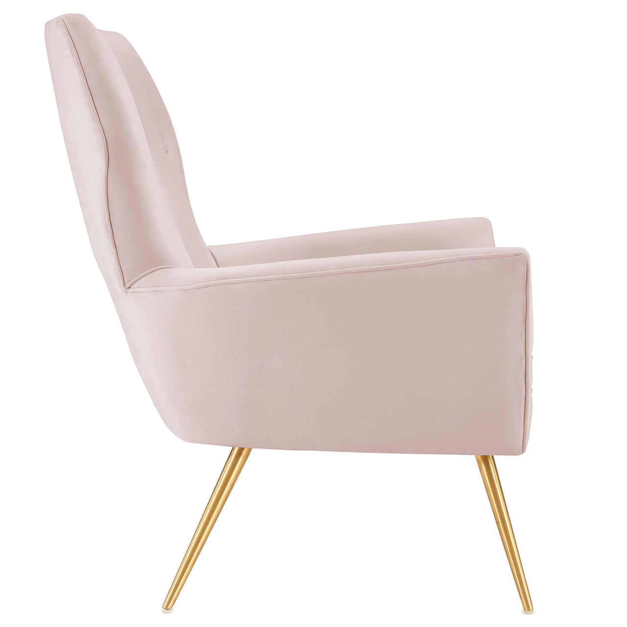 Regina Upholstered Velvet Armchair, Pink