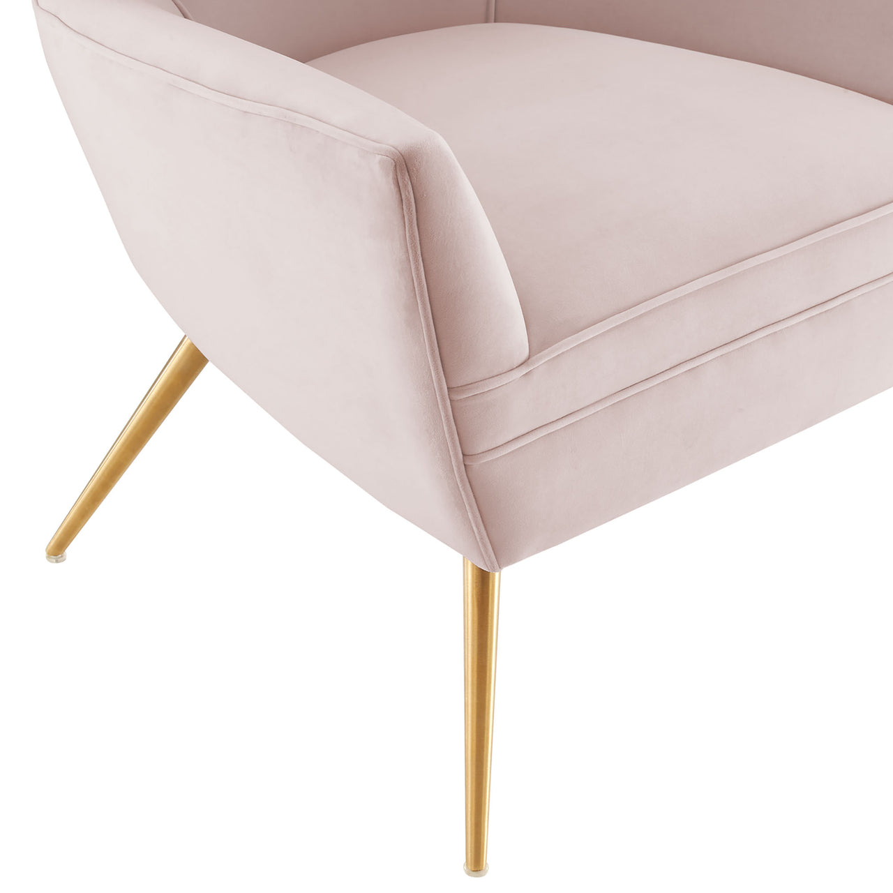 Regina Upholstered Velvet Armchair, Pink