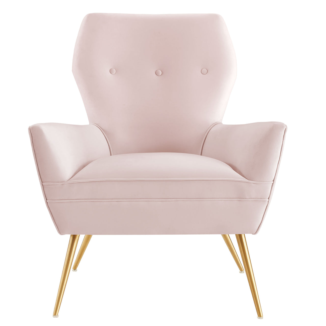 Regina Upholstered Velvet Armchair, Pink