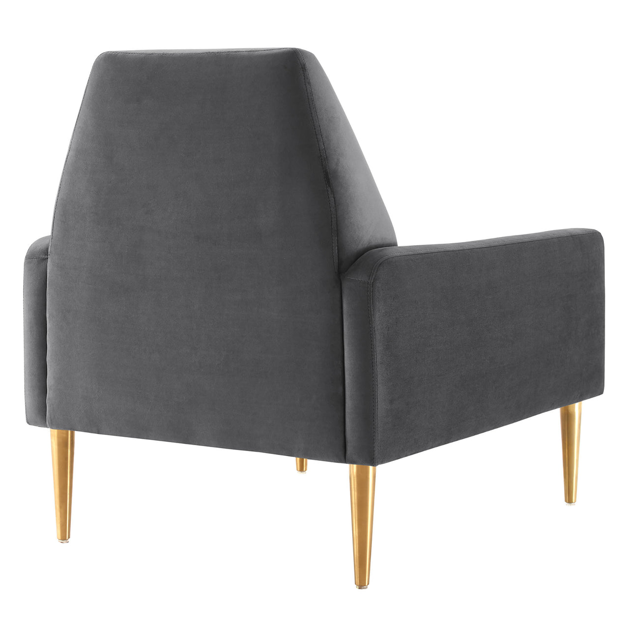Summit Upholstered Velvet Armchair, Charcoal