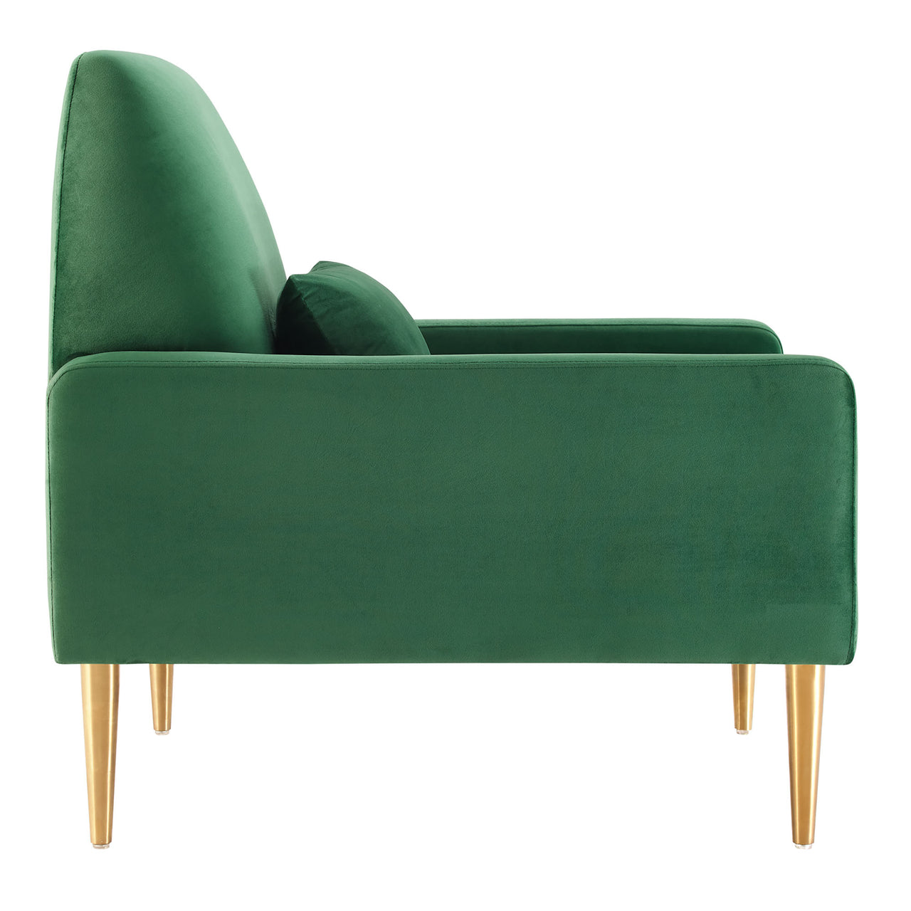 Summit Upholstered Velvet Armchair, Emerald