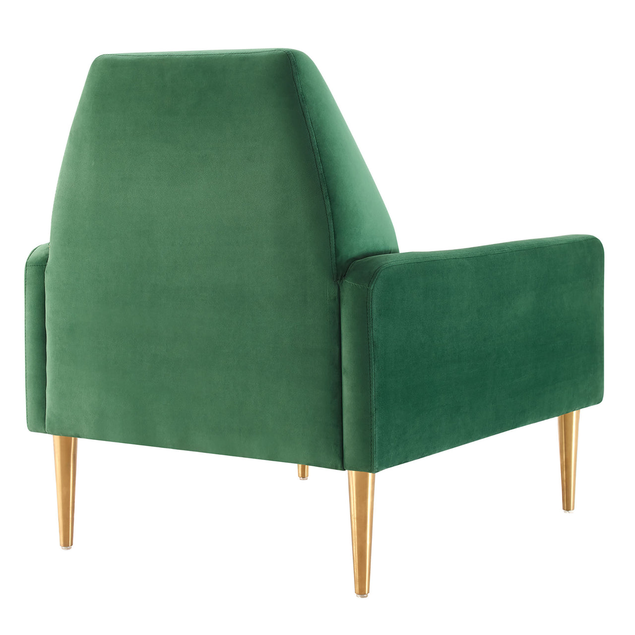 Summit Upholstered Velvet Armchair, Emerald