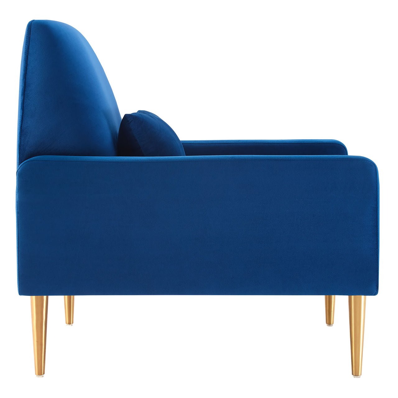 Summit Upholstered Velvet Armchair, Navy