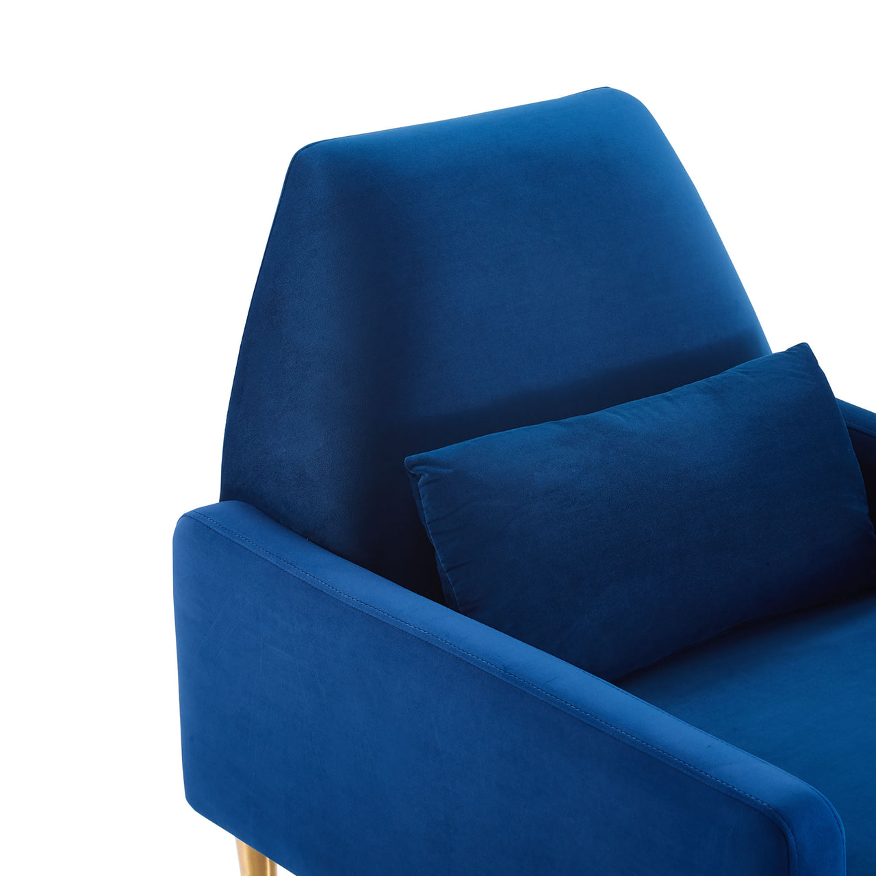 Summit Upholstered Velvet Armchair, Navy