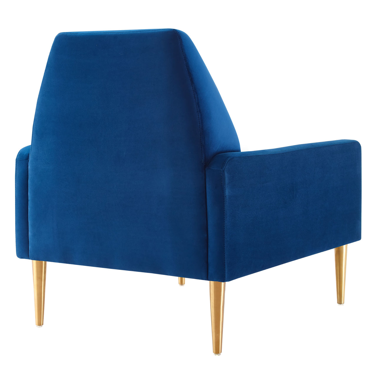 Summit Upholstered Velvet Armchair, Navy