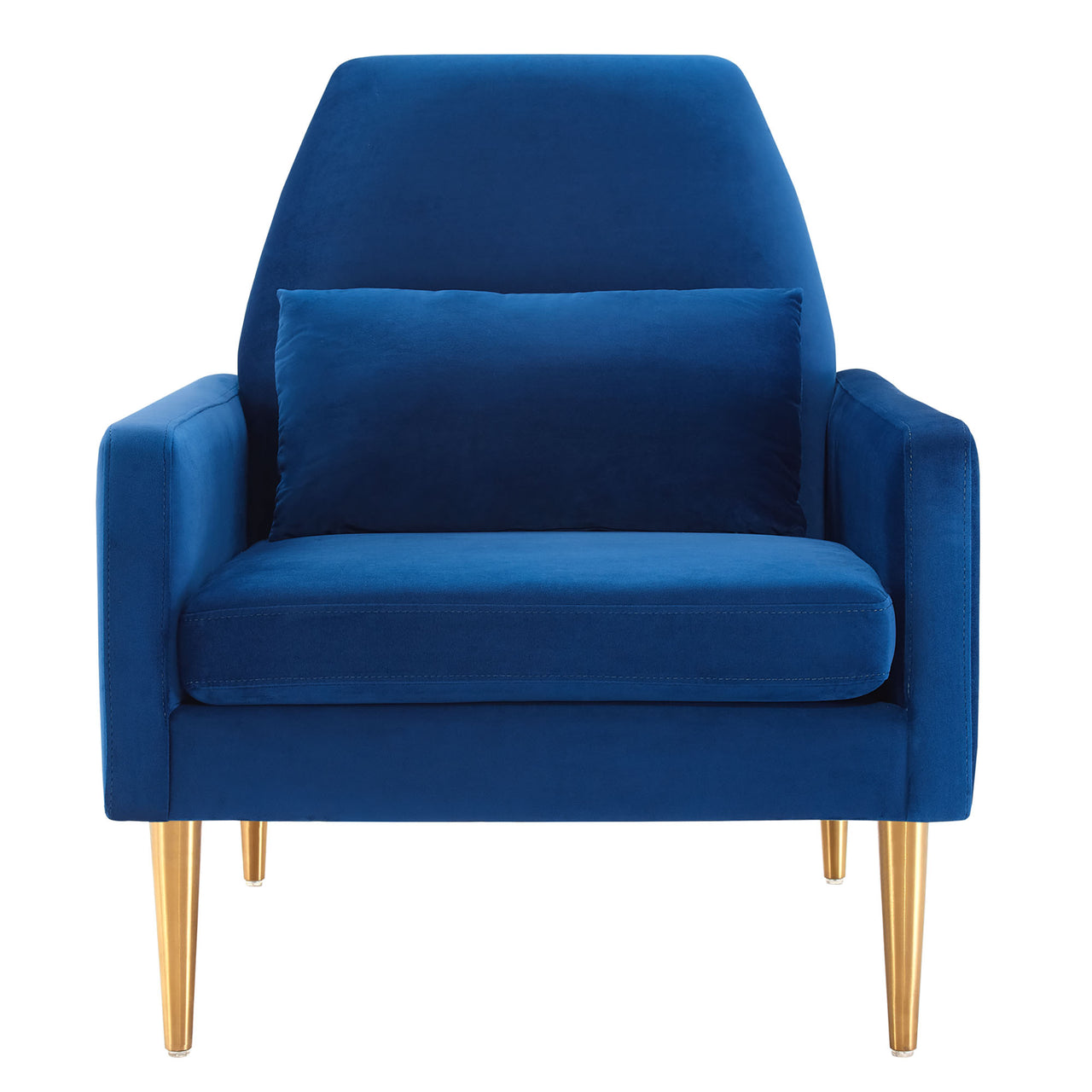 Summit Upholstered Velvet Armchair, Navy