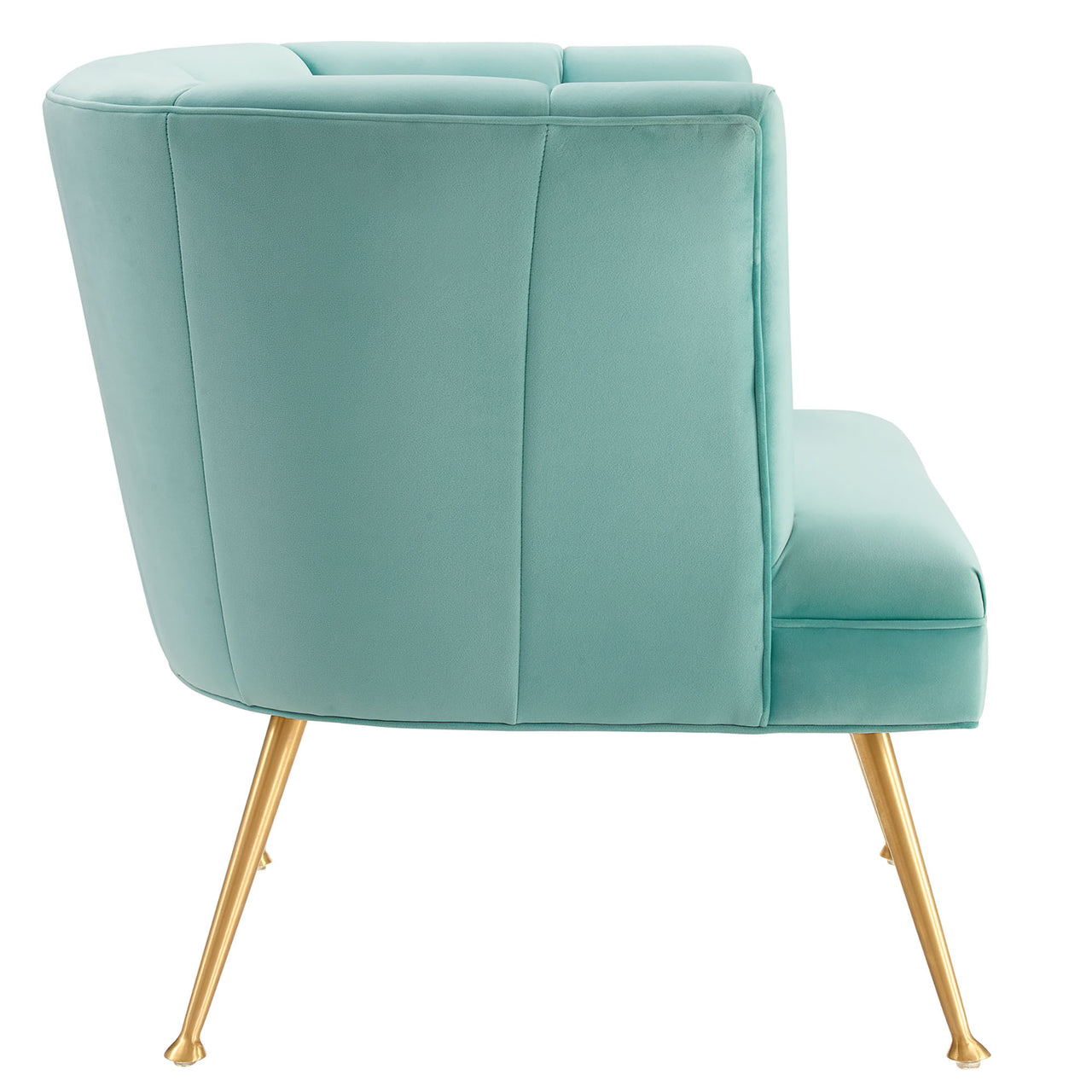Flamenco Upholstered Velvet Armchair, Mint