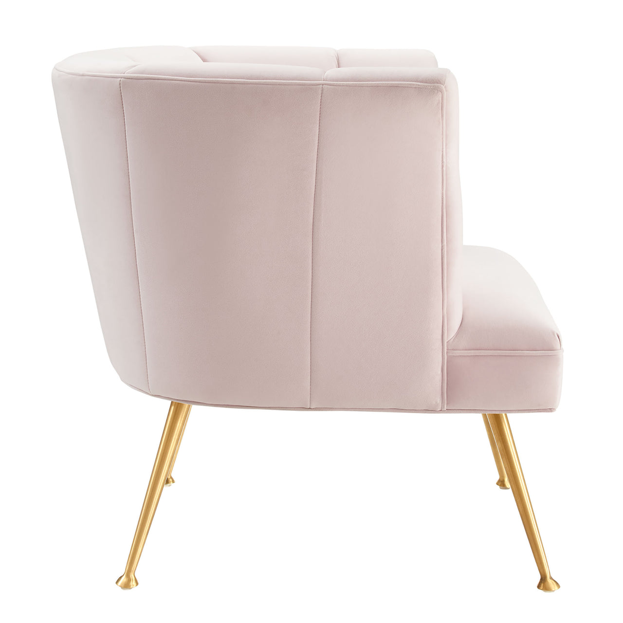 Flamenco Upholstered Velvet Armchair, Pink
