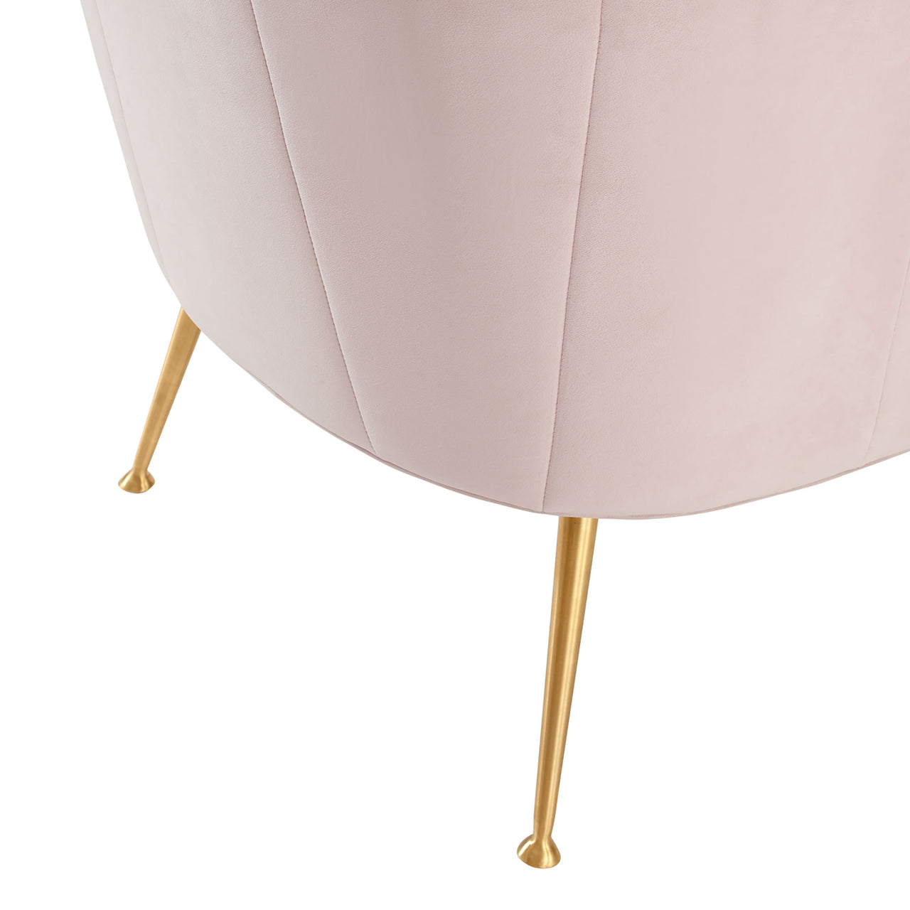 Flamenco Upholstered Velvet Armchair, Pink