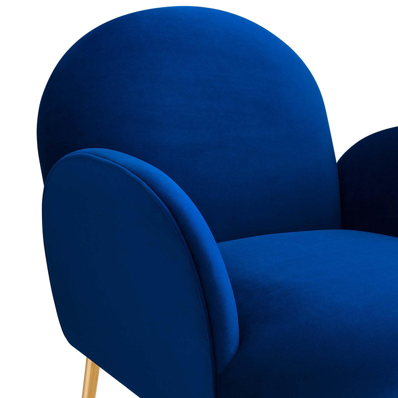 Faerie Upholstered Velvet Accent Chair, Navy