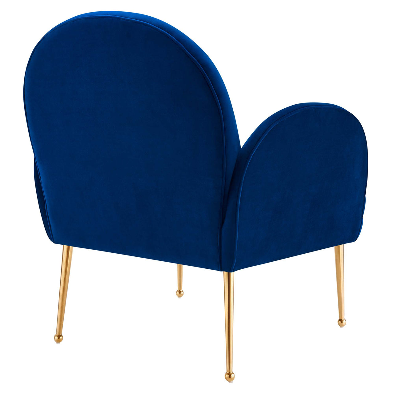 Faerie Upholstered Velvet Accent Chair, Navy