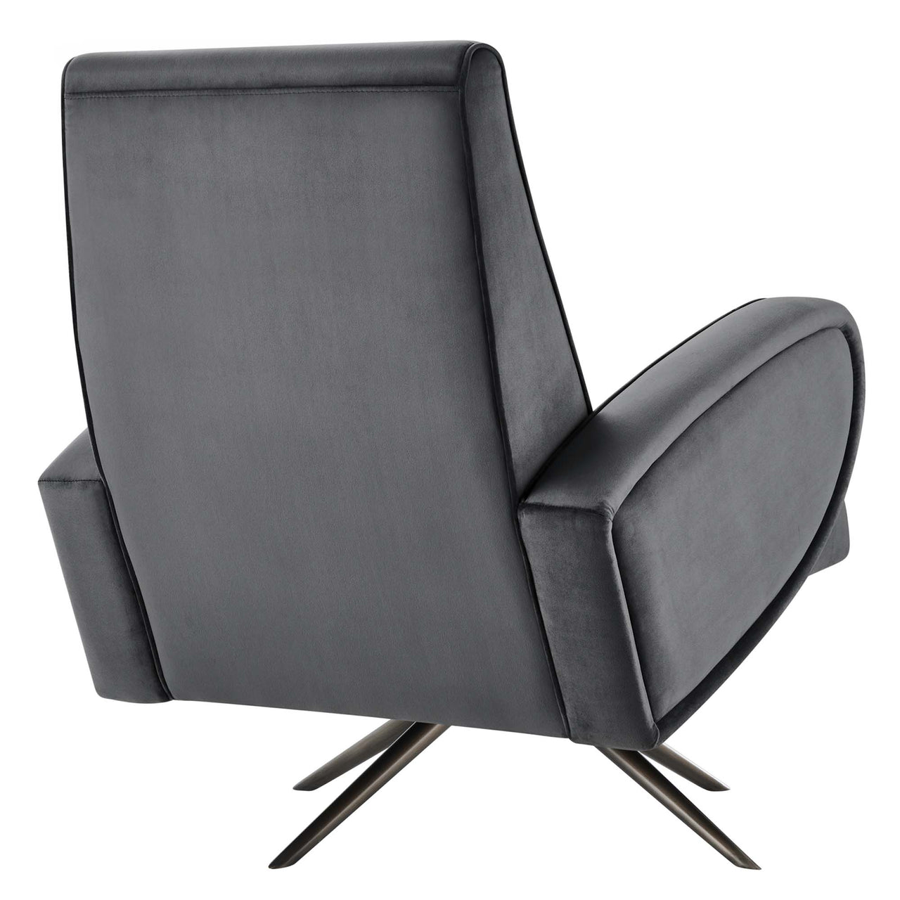 Rovelyth Upholstered Velvet Swivel Chair, Gray