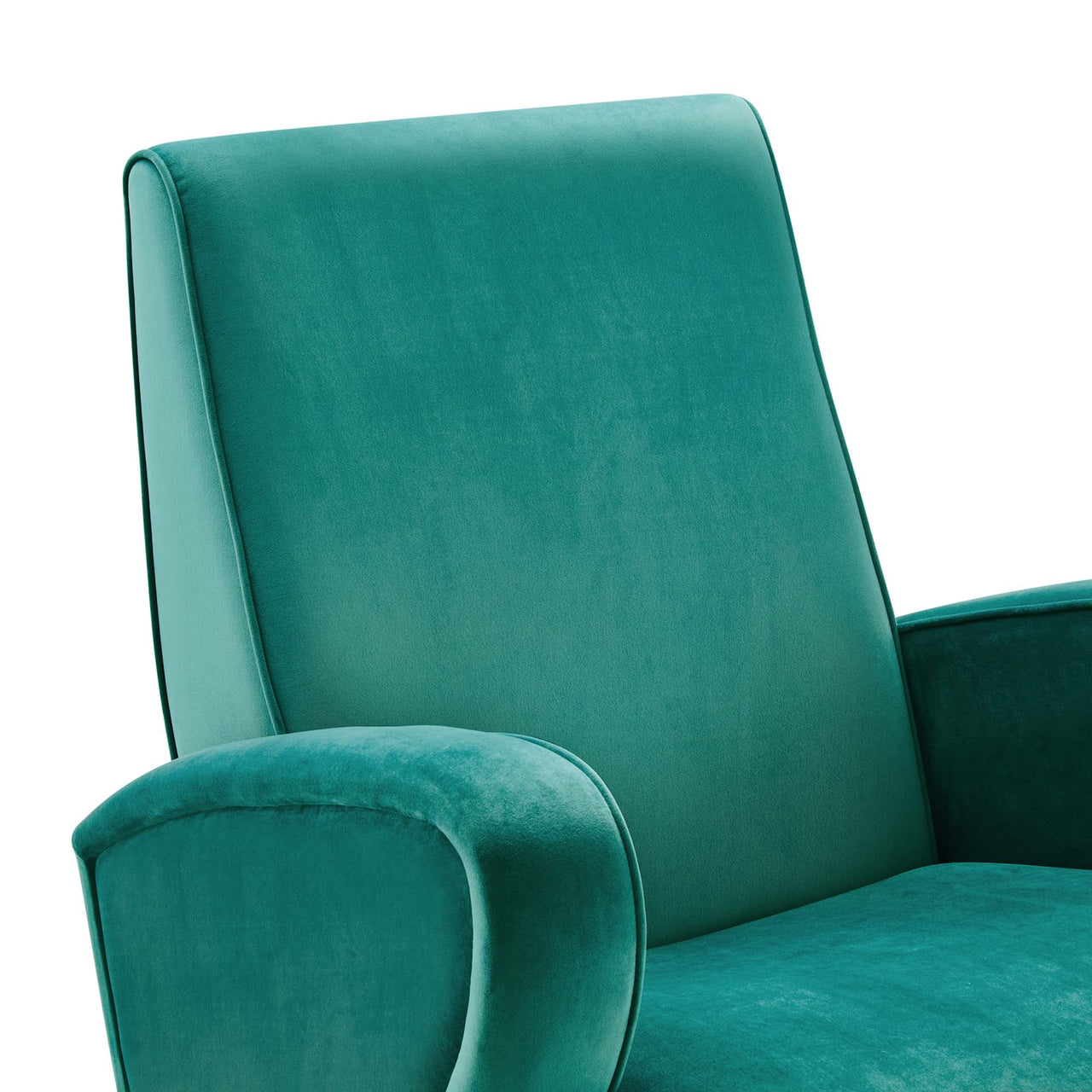 Rovelyth Upholstered Velvet Swivel Chair, Teal