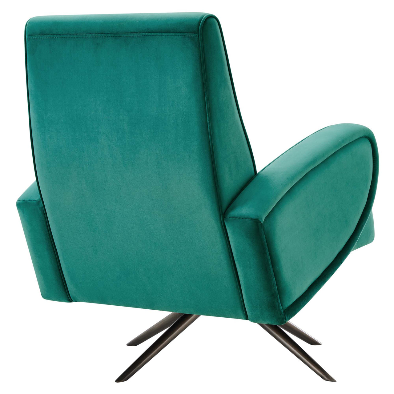 Rovelyth Upholstered Velvet Swivel Chair, Teal