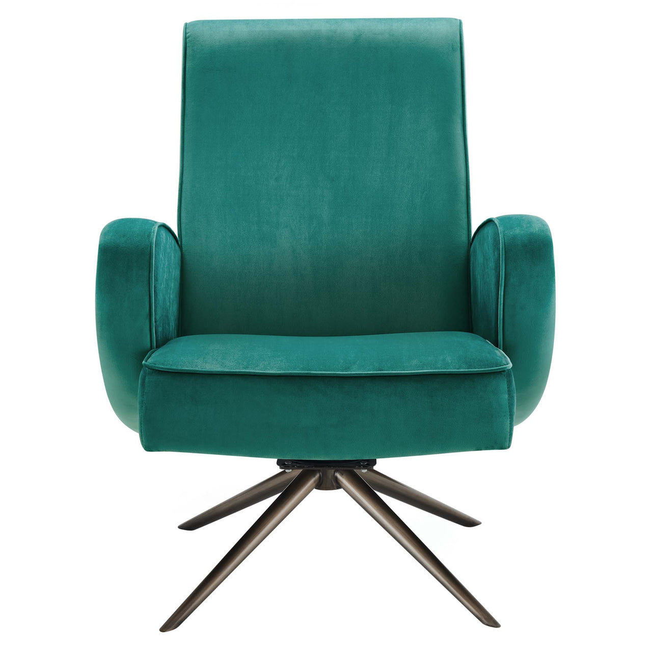 Rovelyth Upholstered Velvet Swivel Chair, Teal