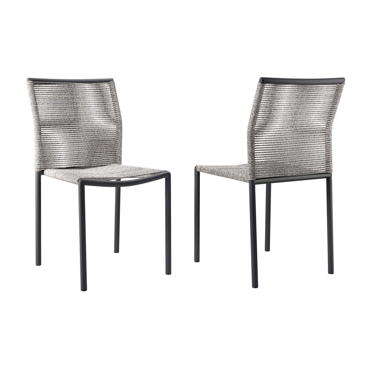 Elyrae Alfresco Dining Chair Set of 2, Light Gray