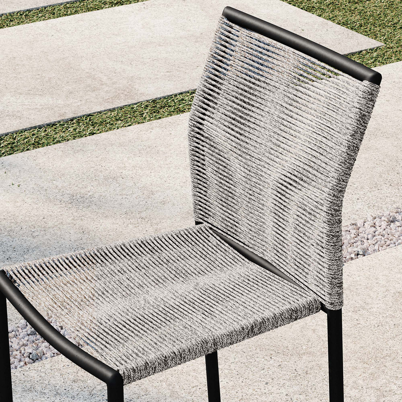 Elyrae Alfresco Dining Chair Set of 2, Light Gray
