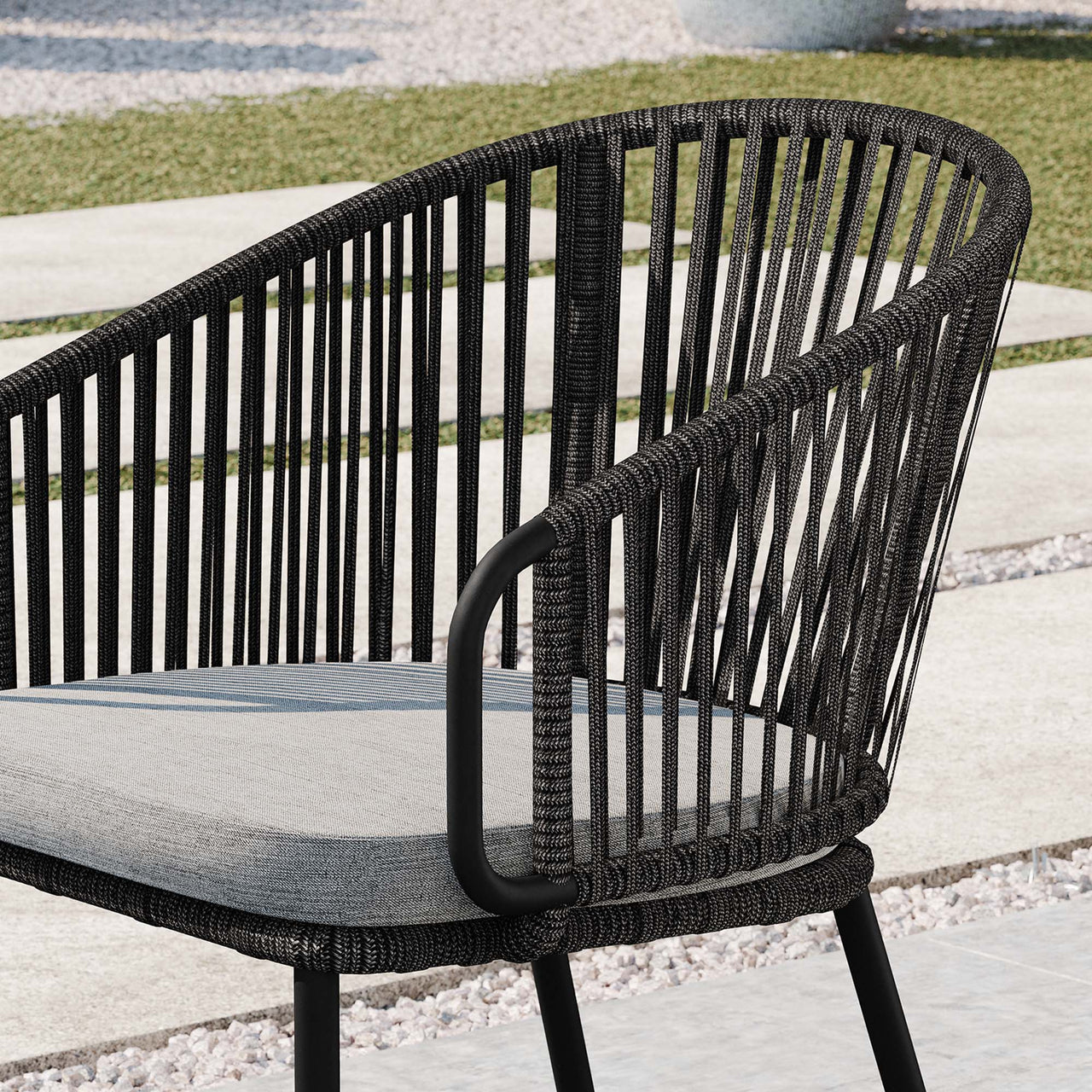 Harpion Alfresco Dining Chair, Charcoal & Gray