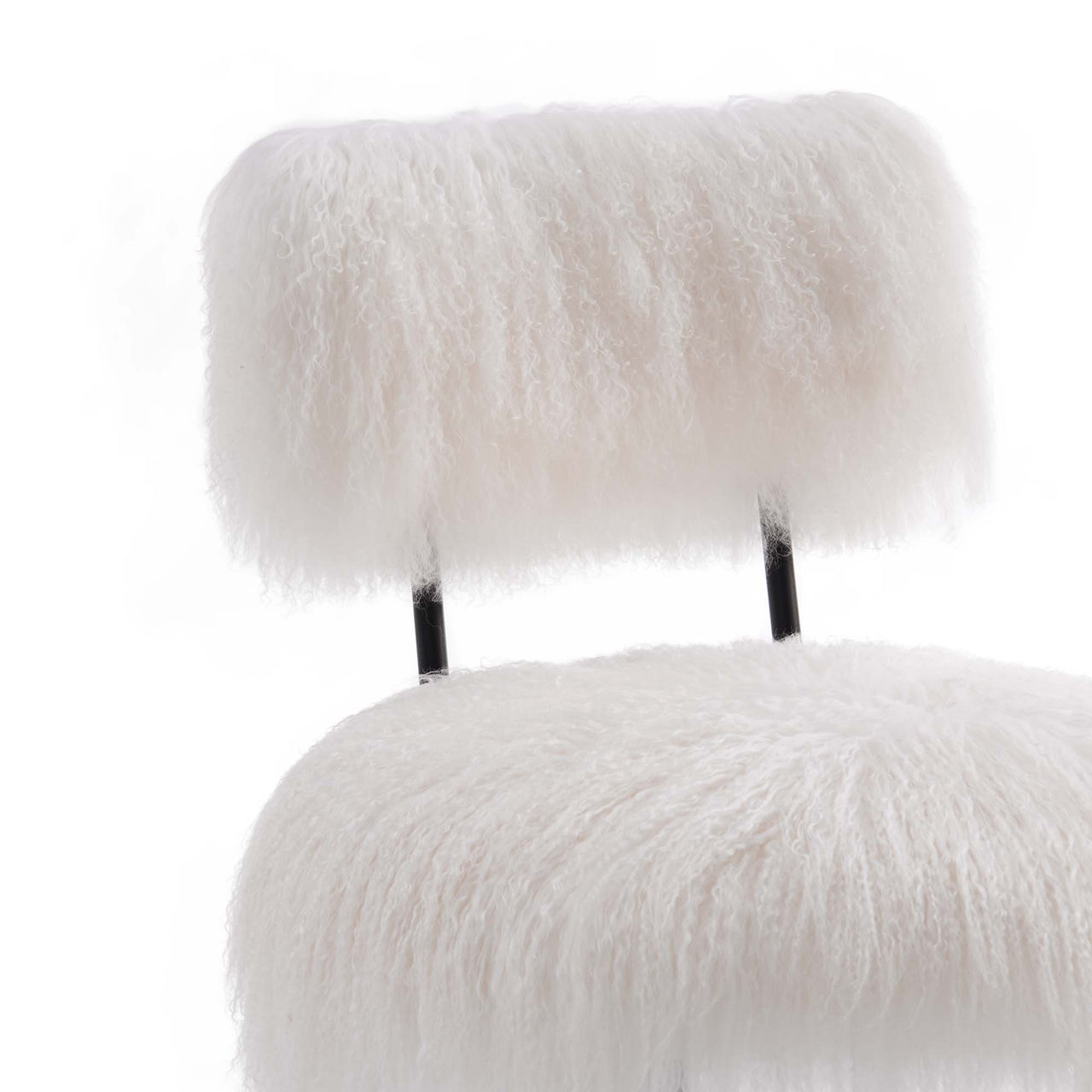 Ovelissa Woolen Pelt Chair, White