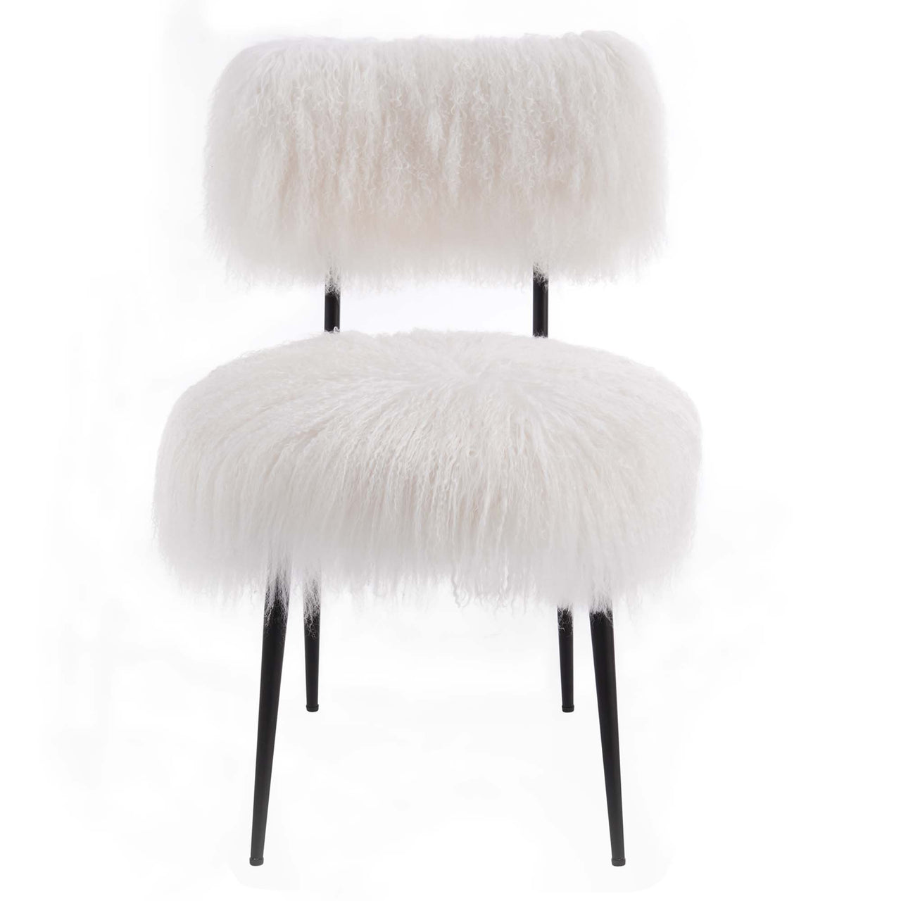 Ovelissa Woolen Pelt Chair, White