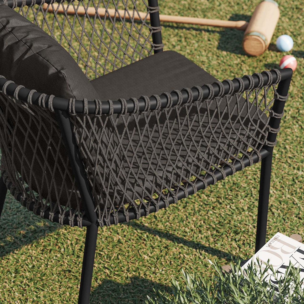 Ravina Alfresco Dining Chair, Charcoal