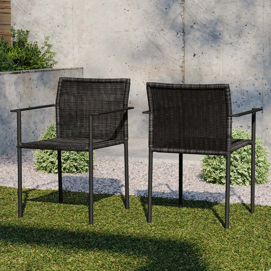 Lumisse Alfresco Dining Chair Set of 2, Charcoal