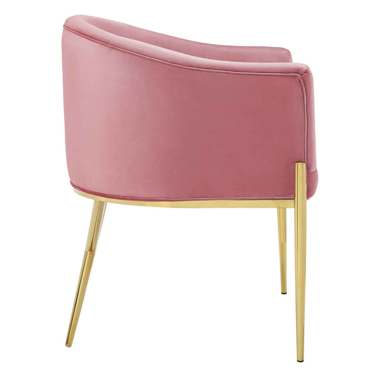 Civetta Upholstered Velvet Armchair Set of 2, Dusty Rose