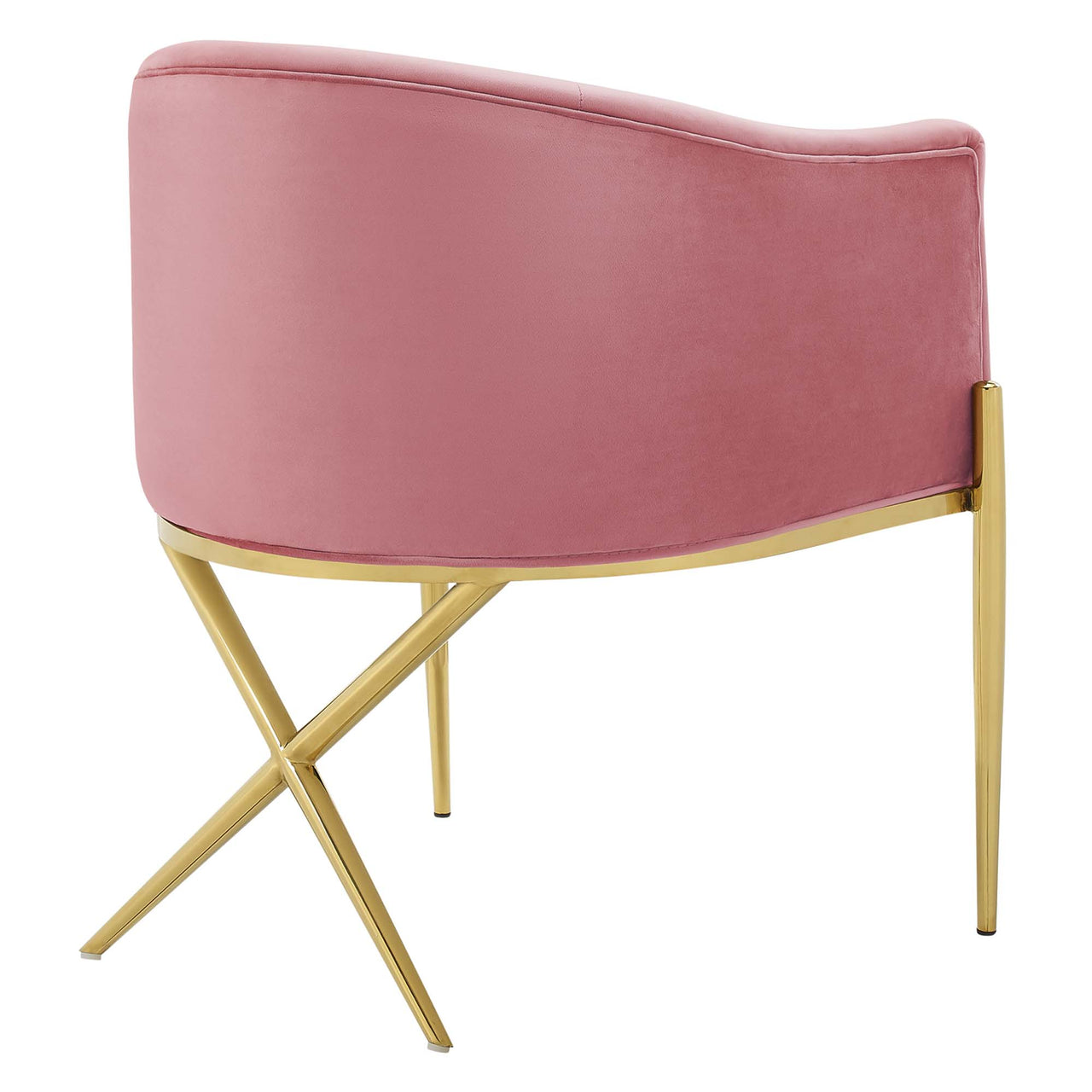 Civetta Upholstered Velvet Armchair Set of 2, Dusty Rose