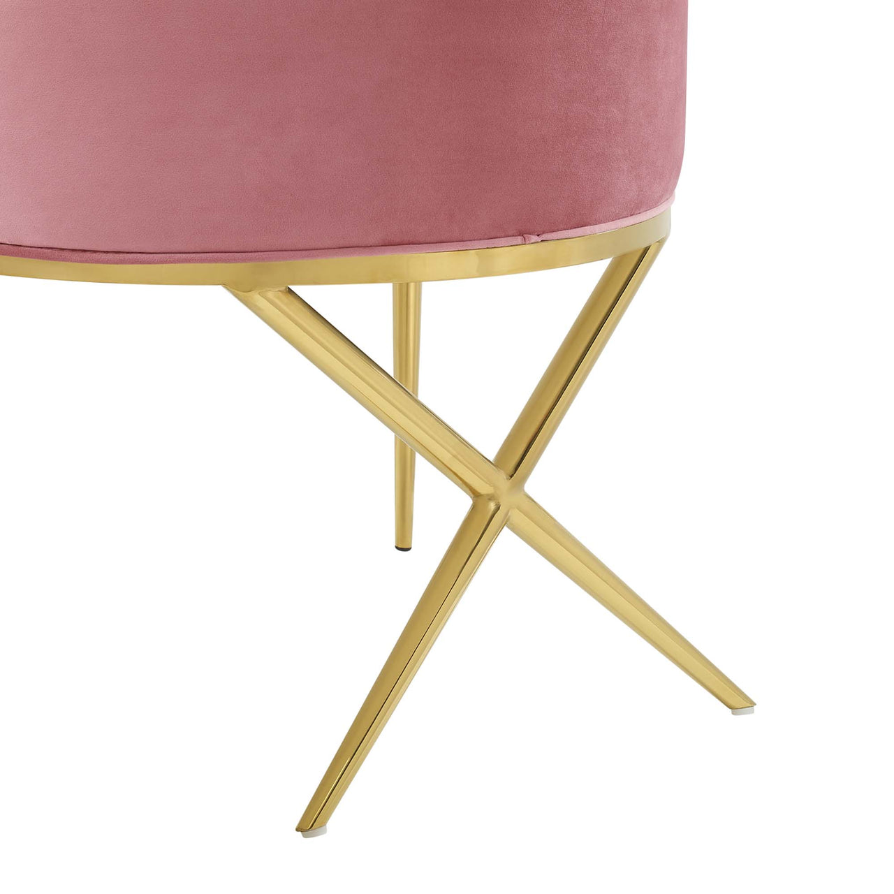 Civetta Upholstered Velvet Armchair Set of 2, Dusty Rose