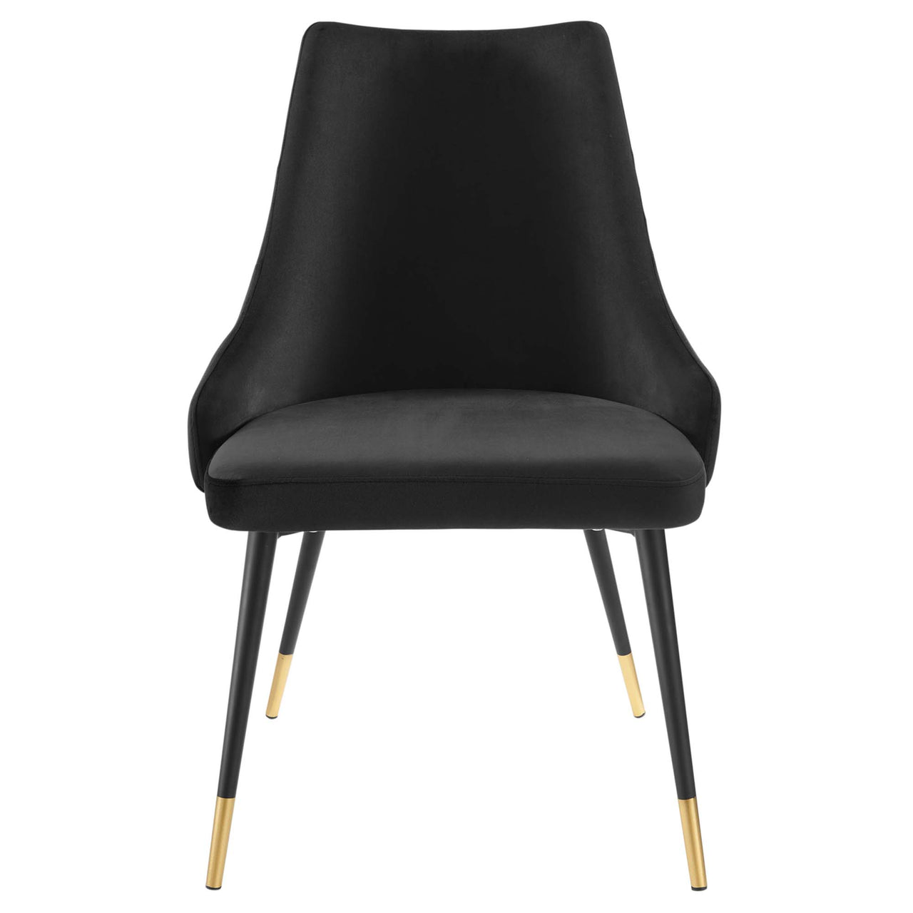 Avira Velvet Dining Chair Set of 2, Black