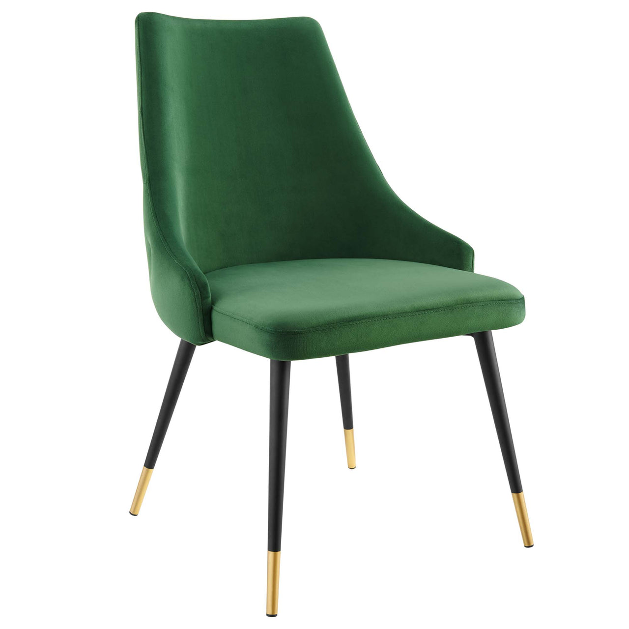 Avira Velvet Dining Chair Set of 2, Emerald