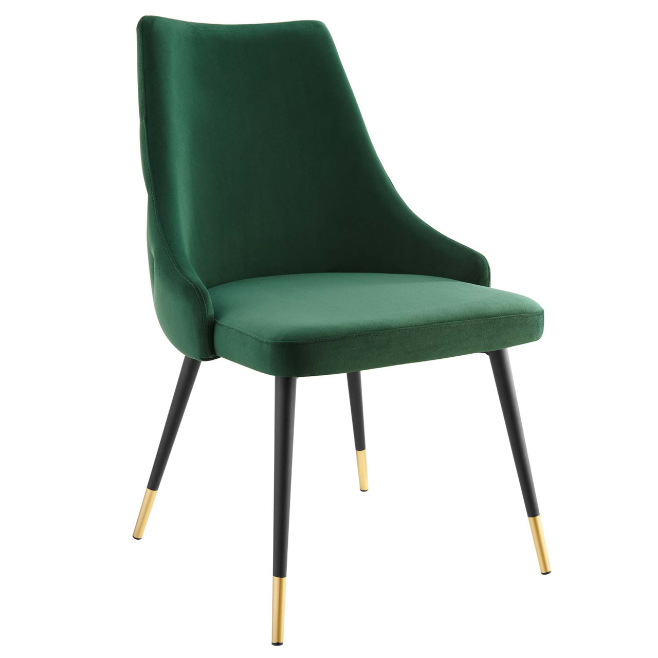 Avira Velvet Dining Chair Set of 2, Green