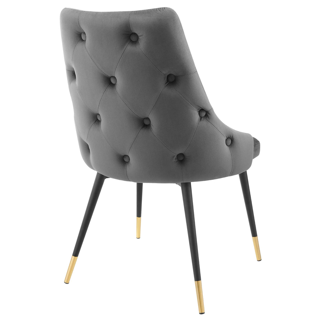 Avira Velvet Dining Chair Set of 2, Gray