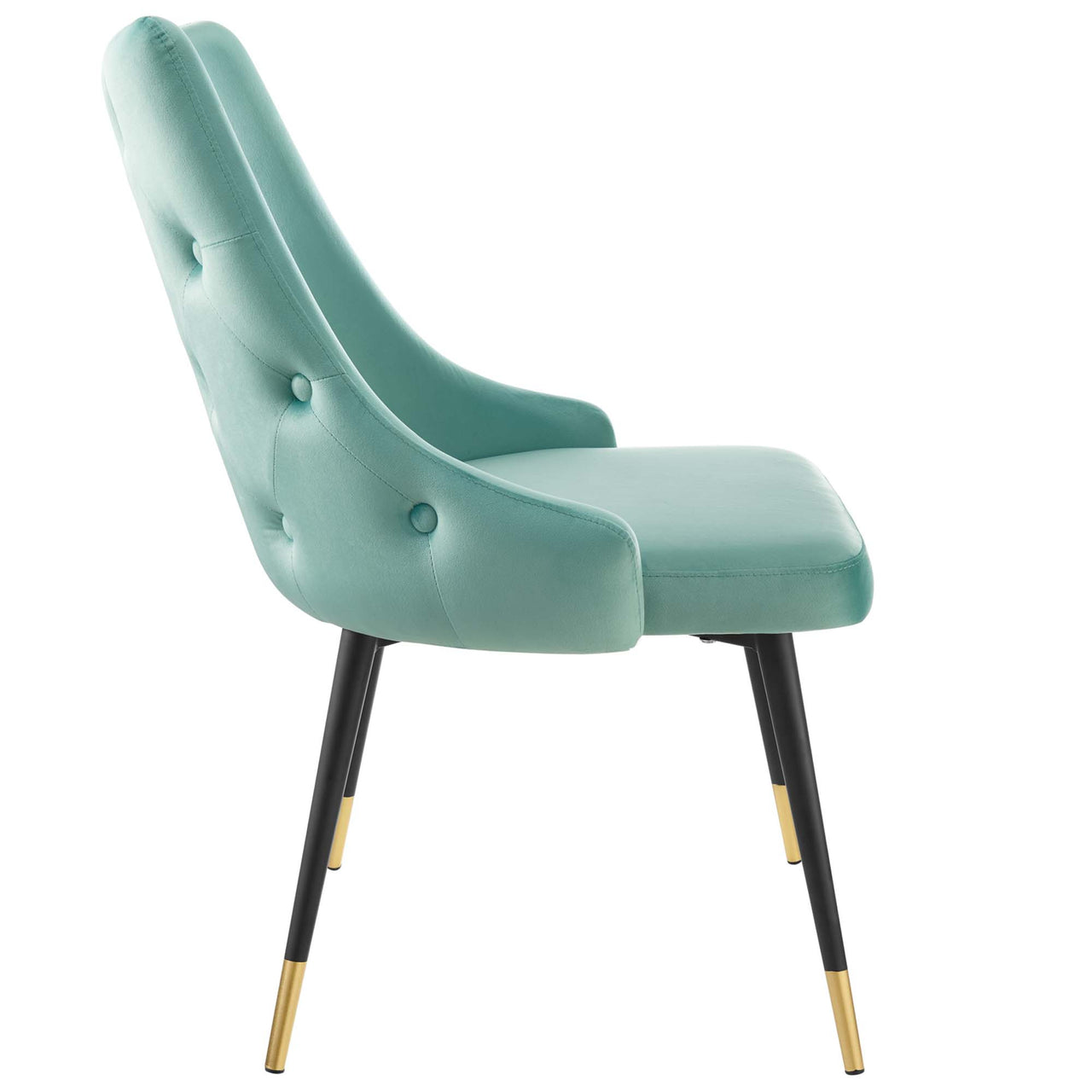 Avira Velvet Dining Chair Set of 2, Mint