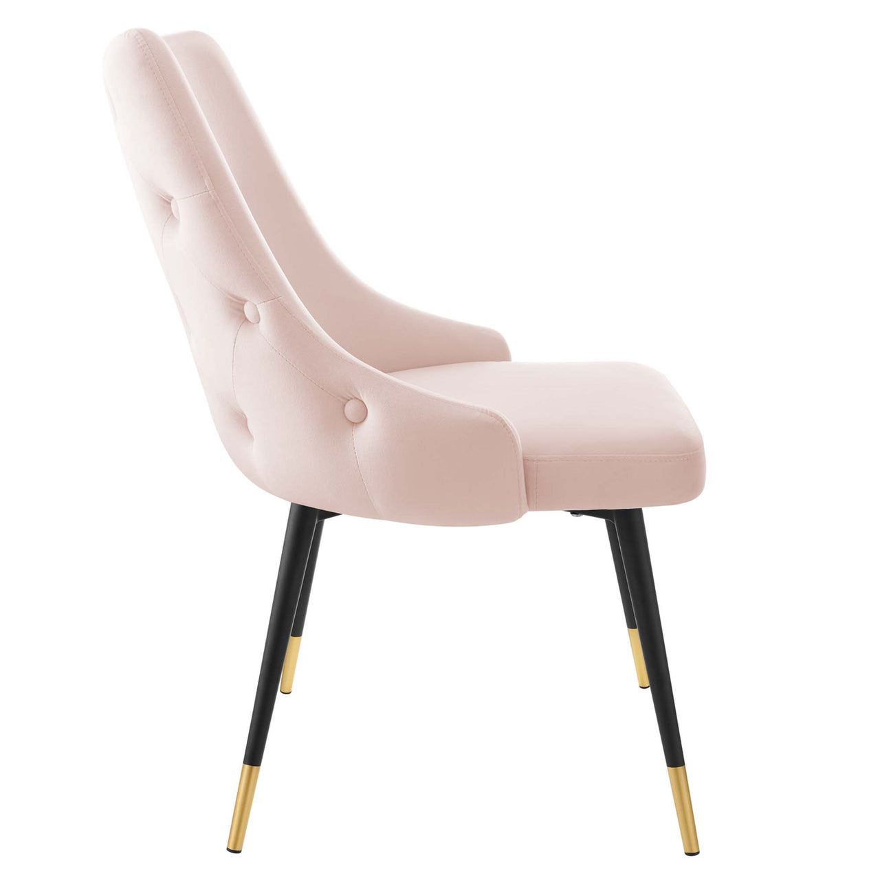 Avira Velvet Dining Chair Set of 2, Pink