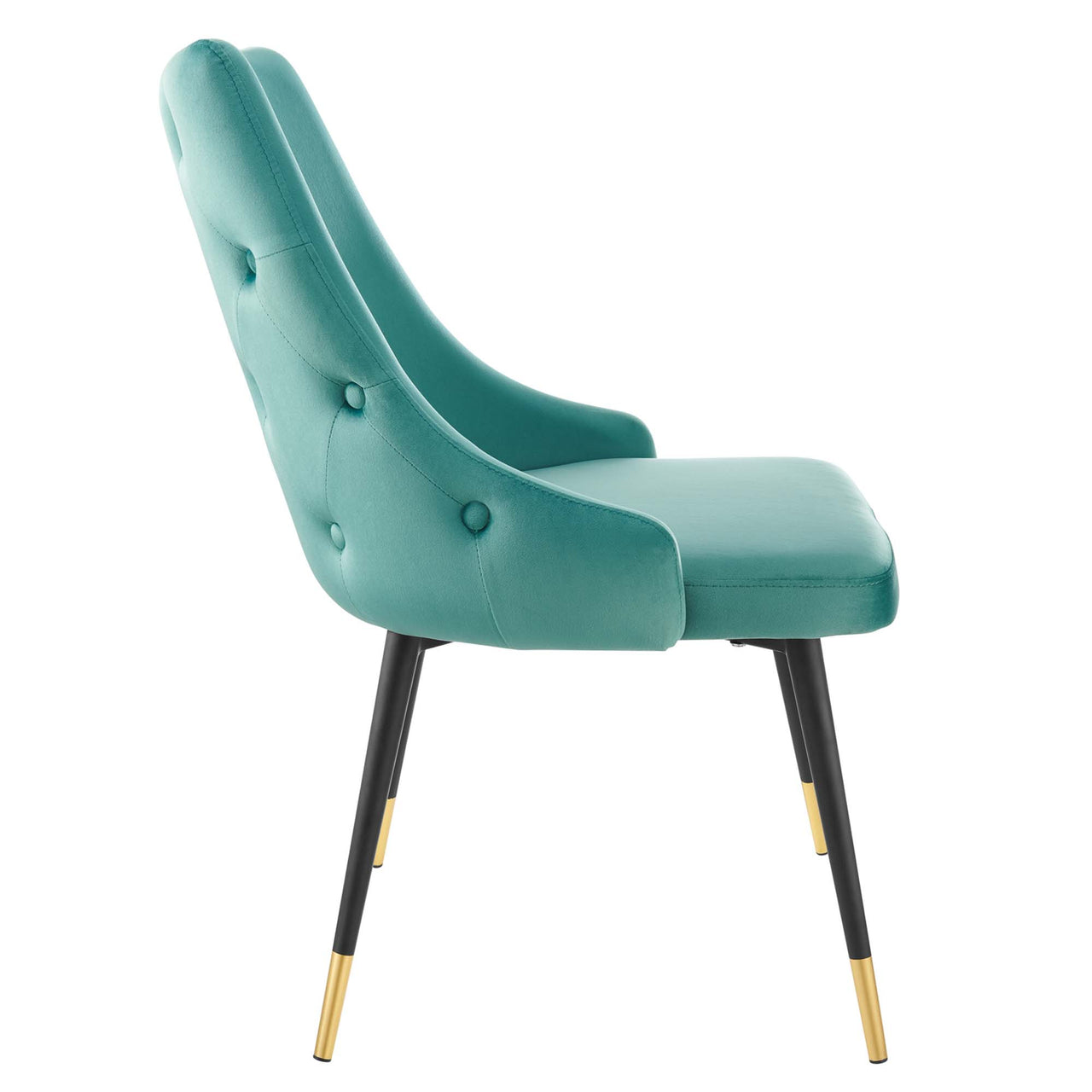 Avira Velvet Dining Chair Set of 2, Teal