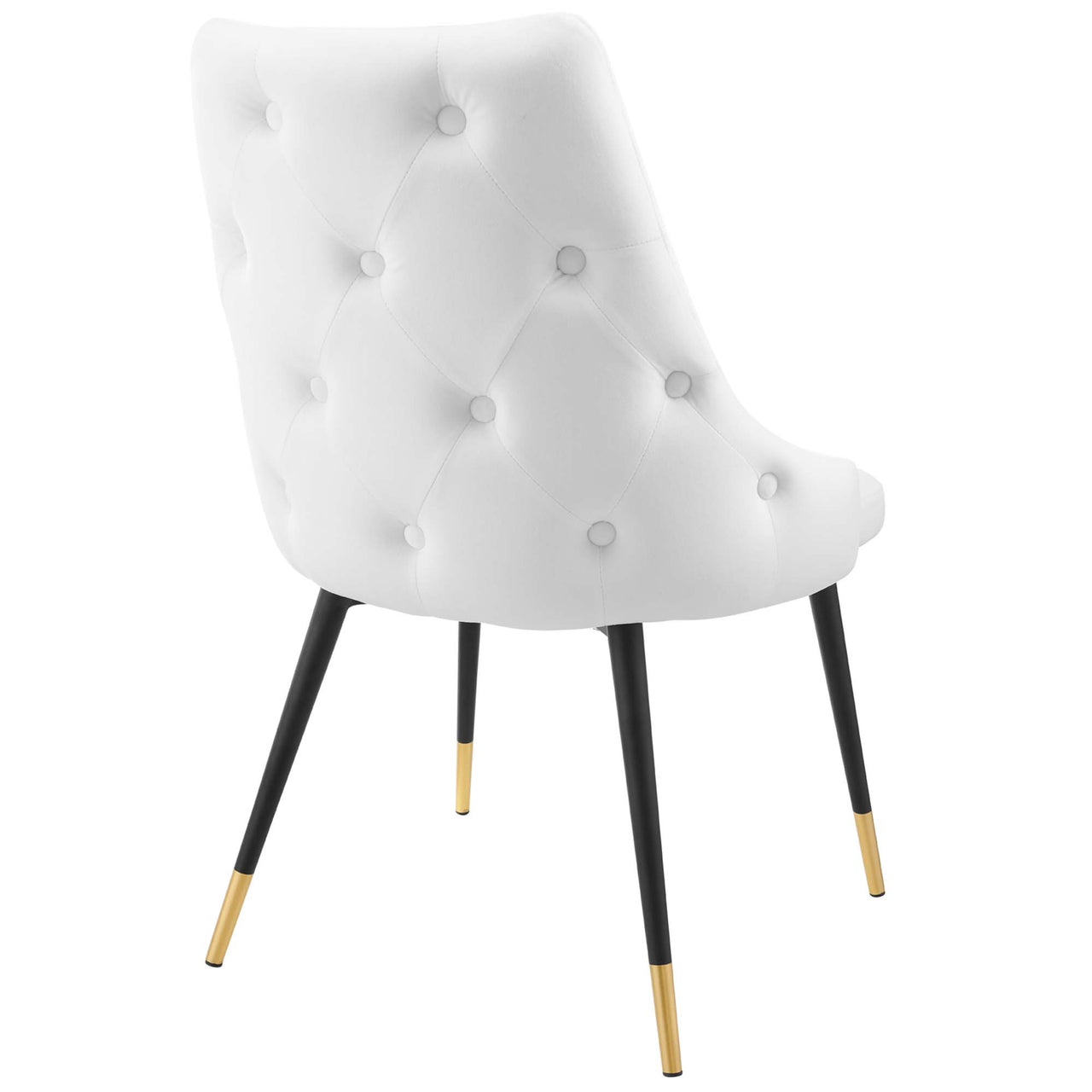 Avira Velvet Dining Chair Set of 2, White