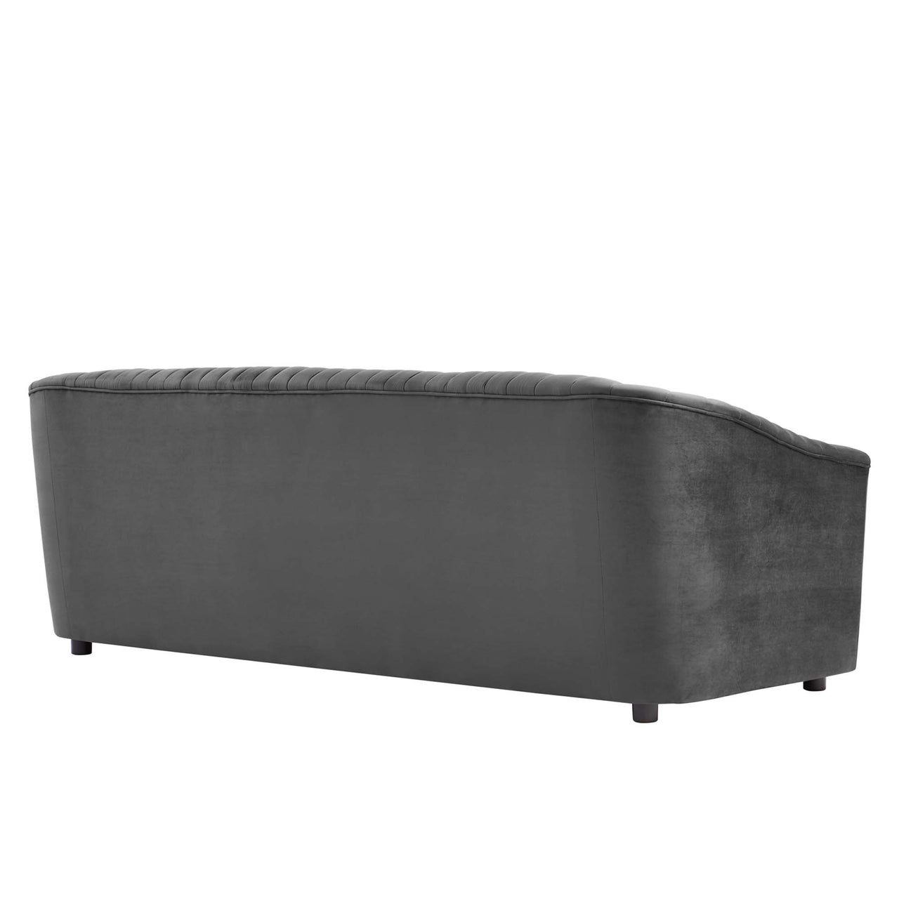 Virelle Velvet Sofa, Charcoal