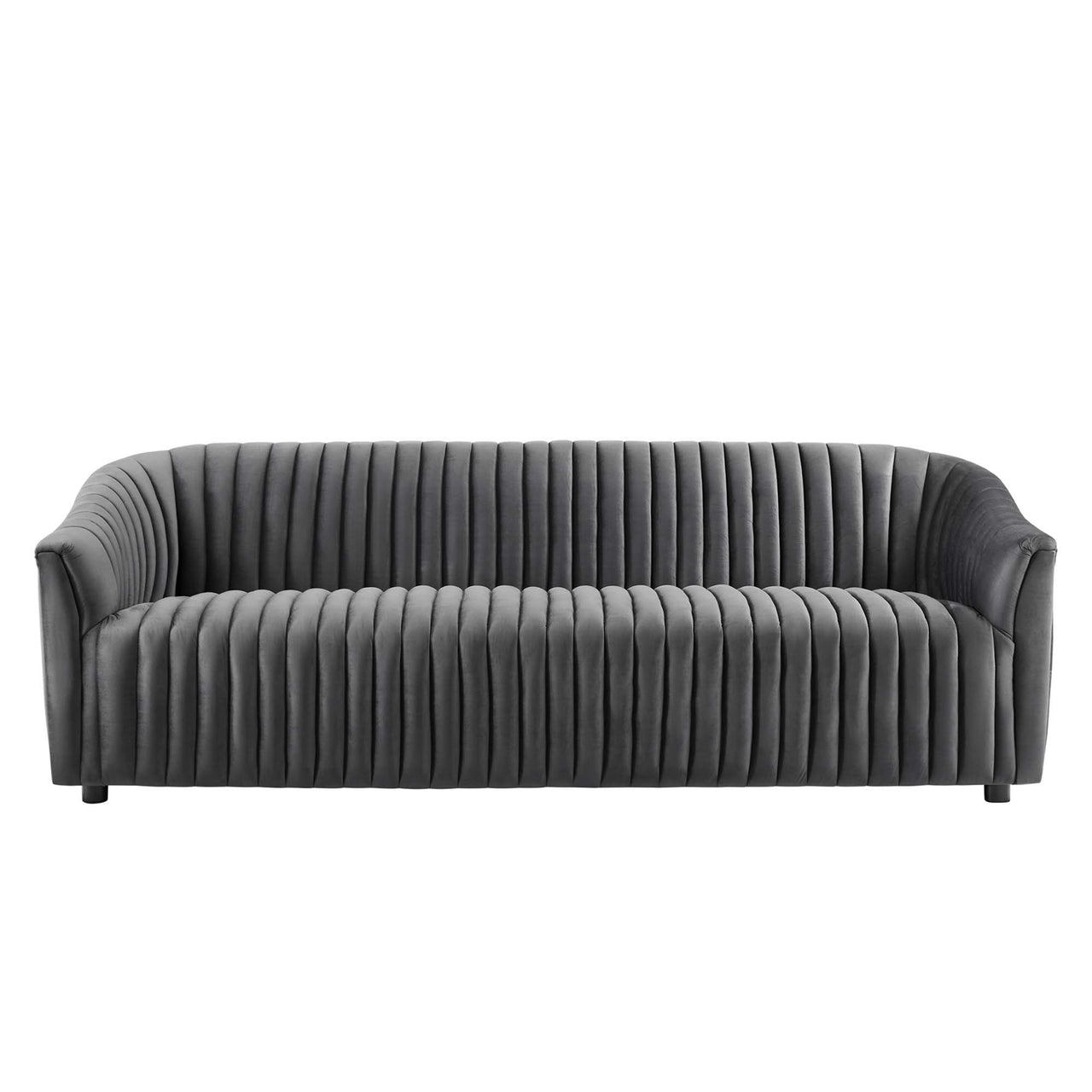Virelle Velvet Sofa, Charcoal