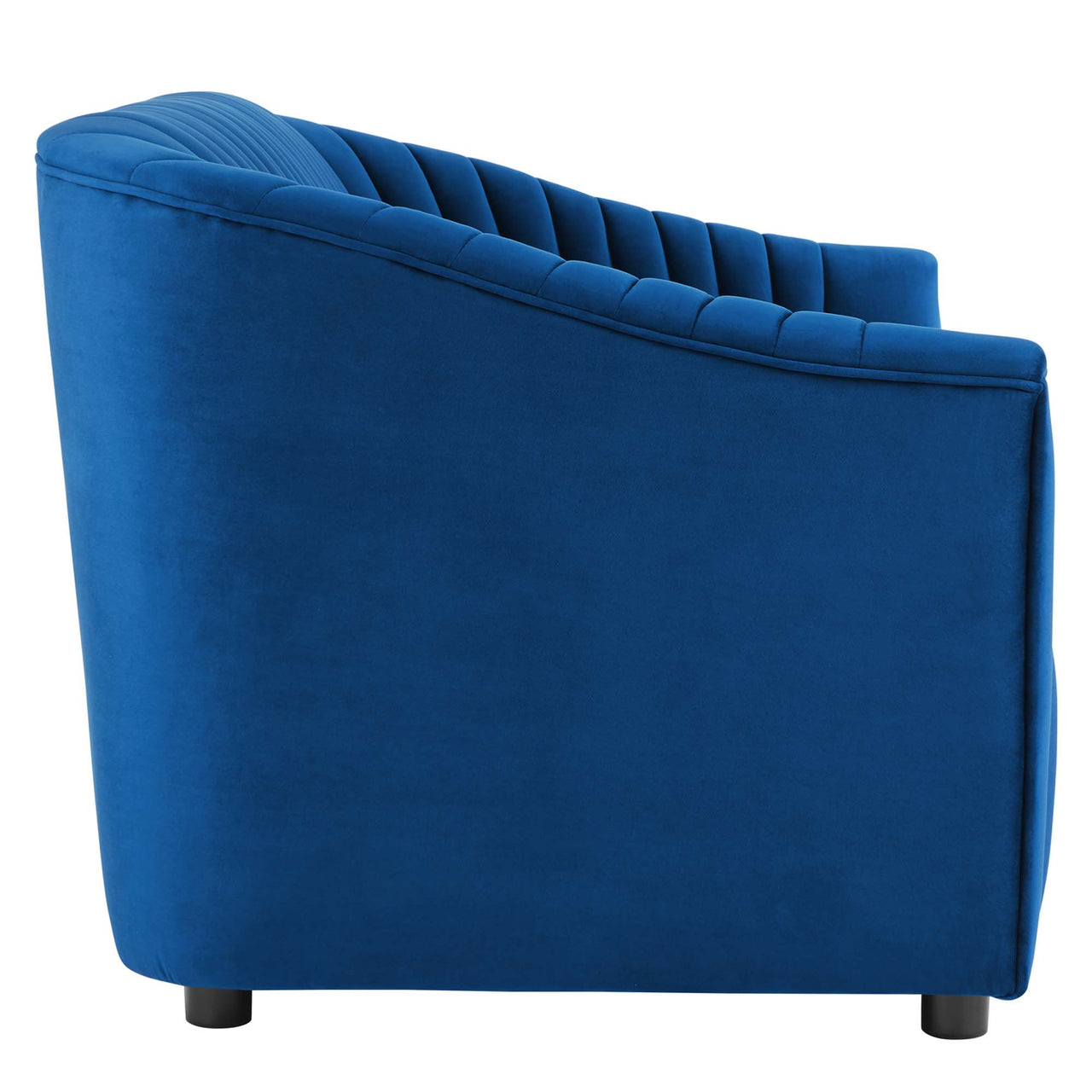 Virelle Velvet Loveseat, Navy