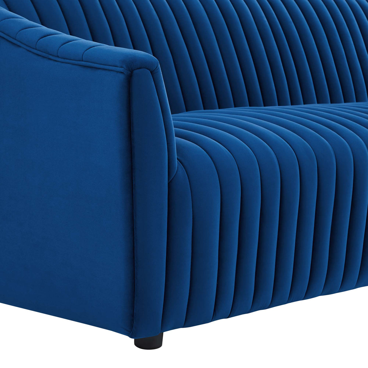Virelle Velvet Loveseat, Navy