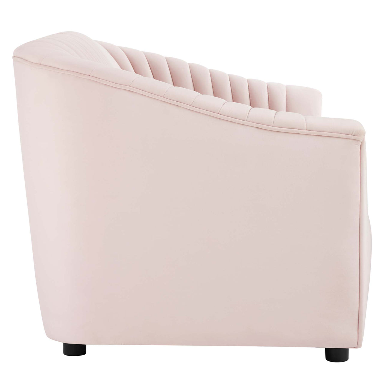 Virelle Velvet Loveseat, Pink