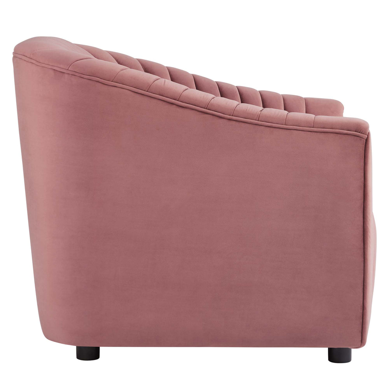 Virelle Velvet Armchair, Dusty Rose