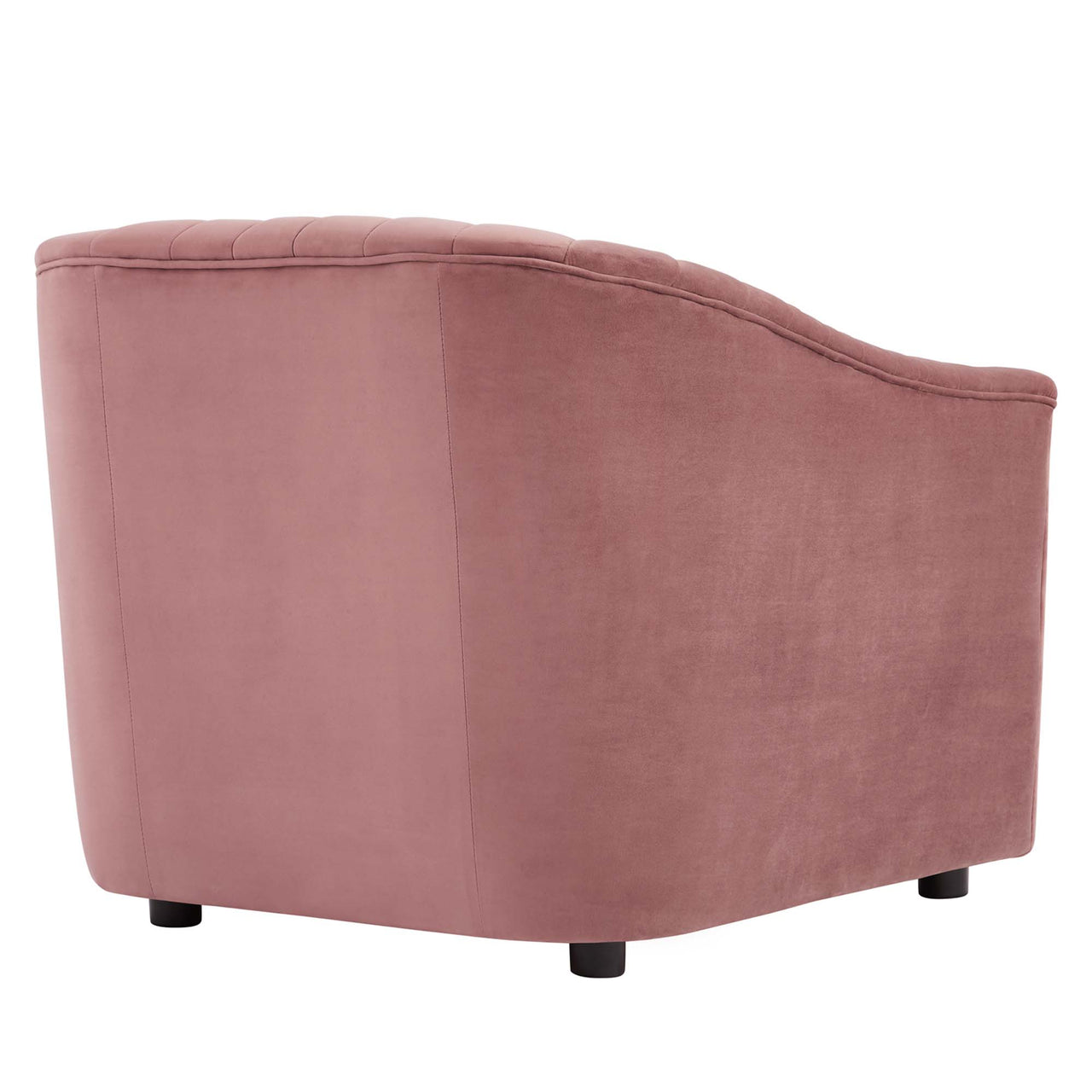 Virelle Velvet Armchair, Dusty Rose