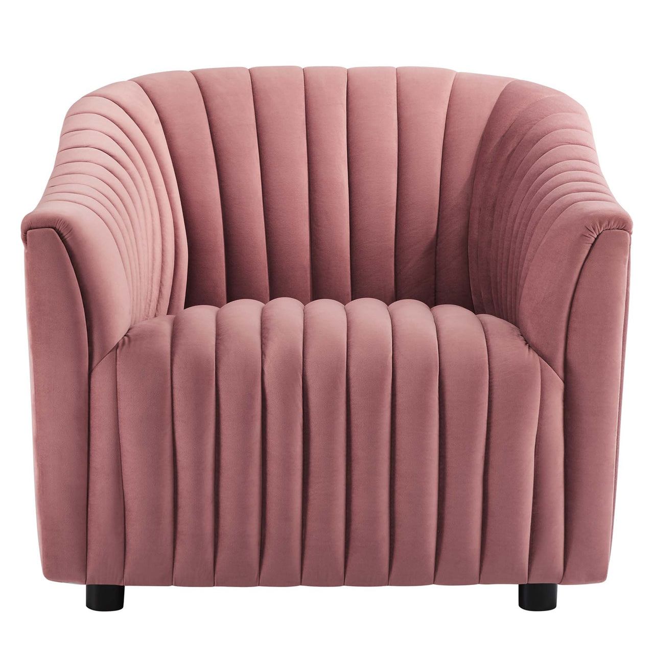 Virelle Velvet Armchair, Dusty Rose