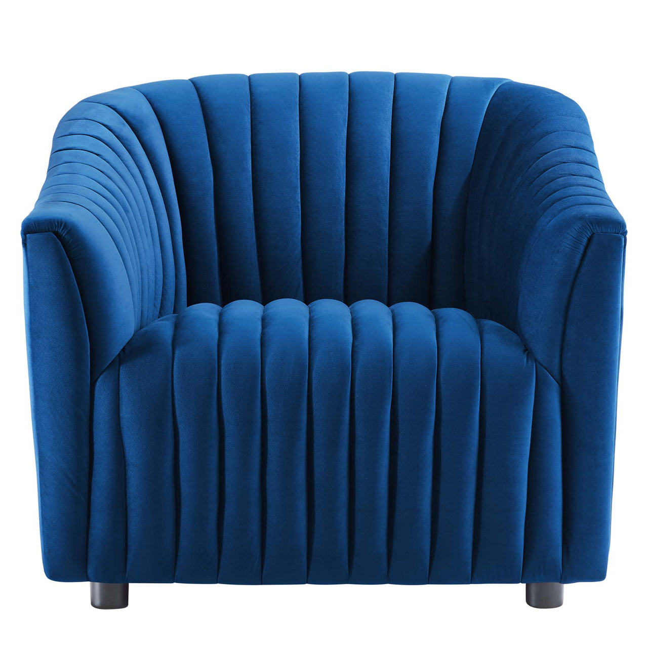 Virelle Velvet Armchair, Navy