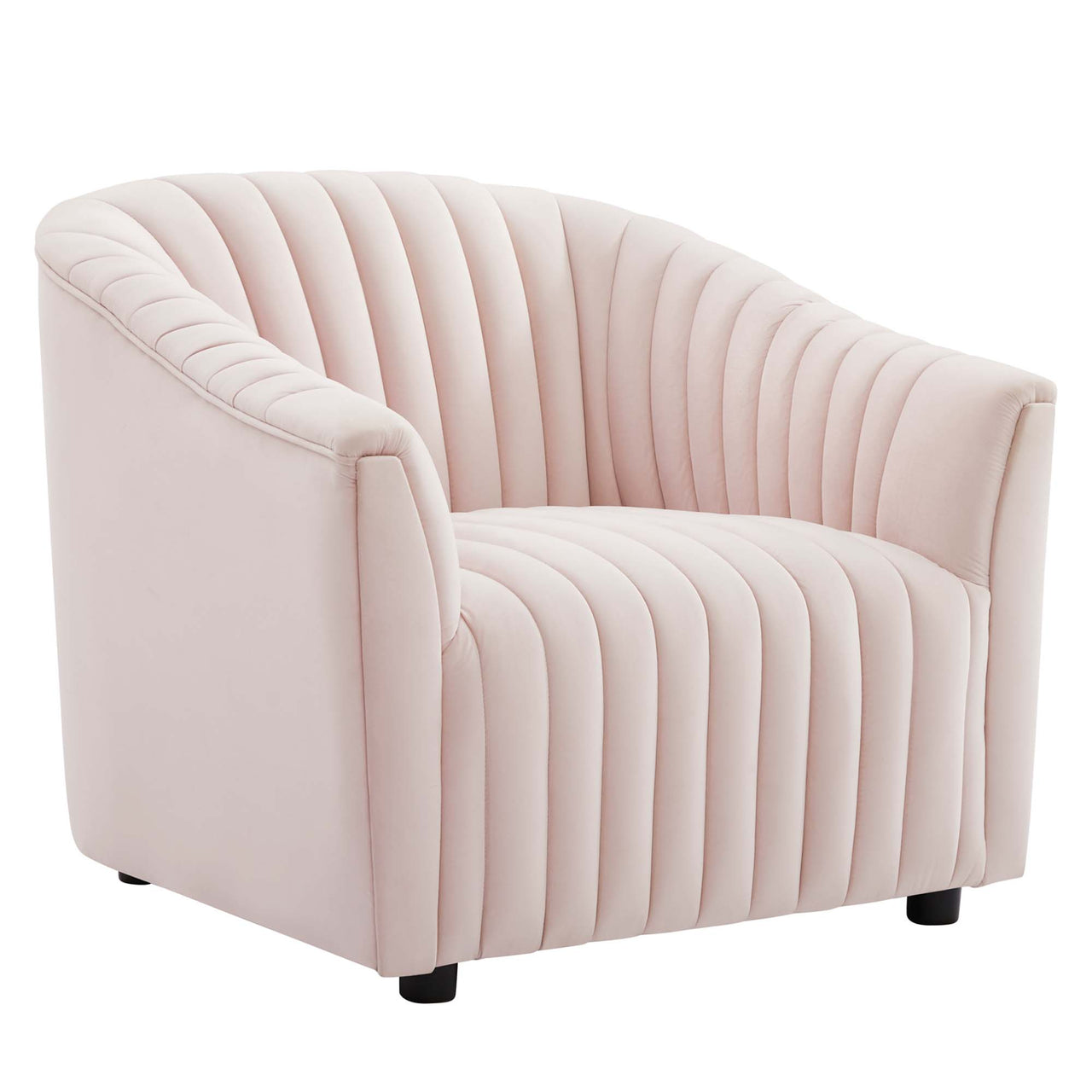 Virelle Velvet Armchair, Pink